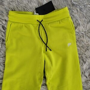 NWT Fabletics Postgame Fleece Joggers Bright Neon Yellow Joggers XS